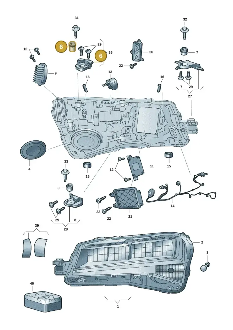 5J0941141E — Skoda Superb Combi (2015-2024) diagram 851941001, position 6