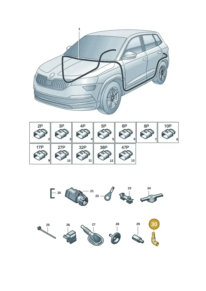 5J0955659A — Skoda Kodiaq (2018-2022) diagram 804971085, position 30
