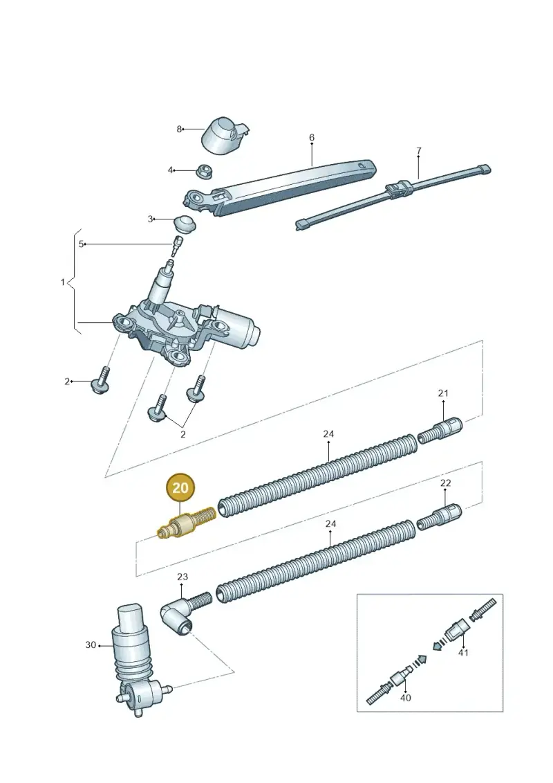 5J0955871A — Skoda Superb (2013-2015) diagram 632955300, position 20