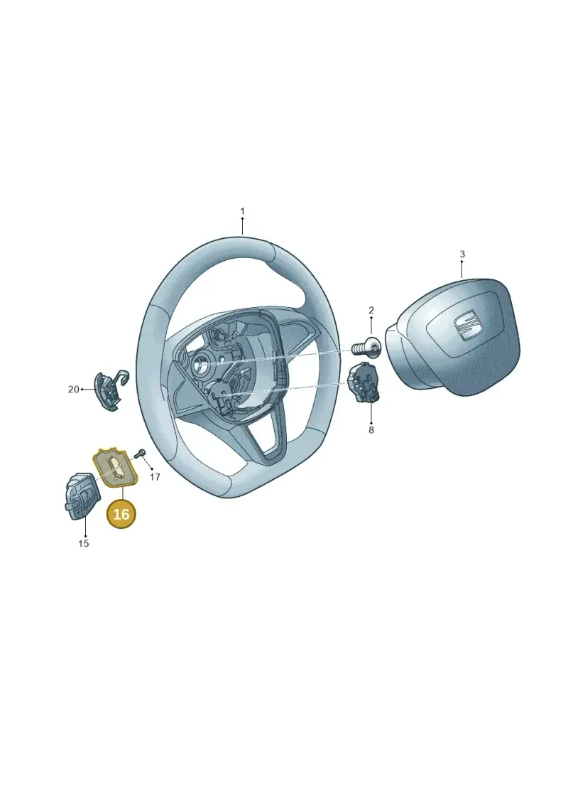 5J0959849 — SEAT Ibiza (2012-) diagram 639419200, position 16