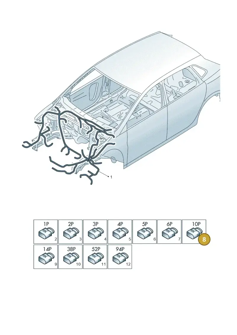 5J0973721 — Volkswagen Polo Vivo (2017-) diagram 495971810, position 8