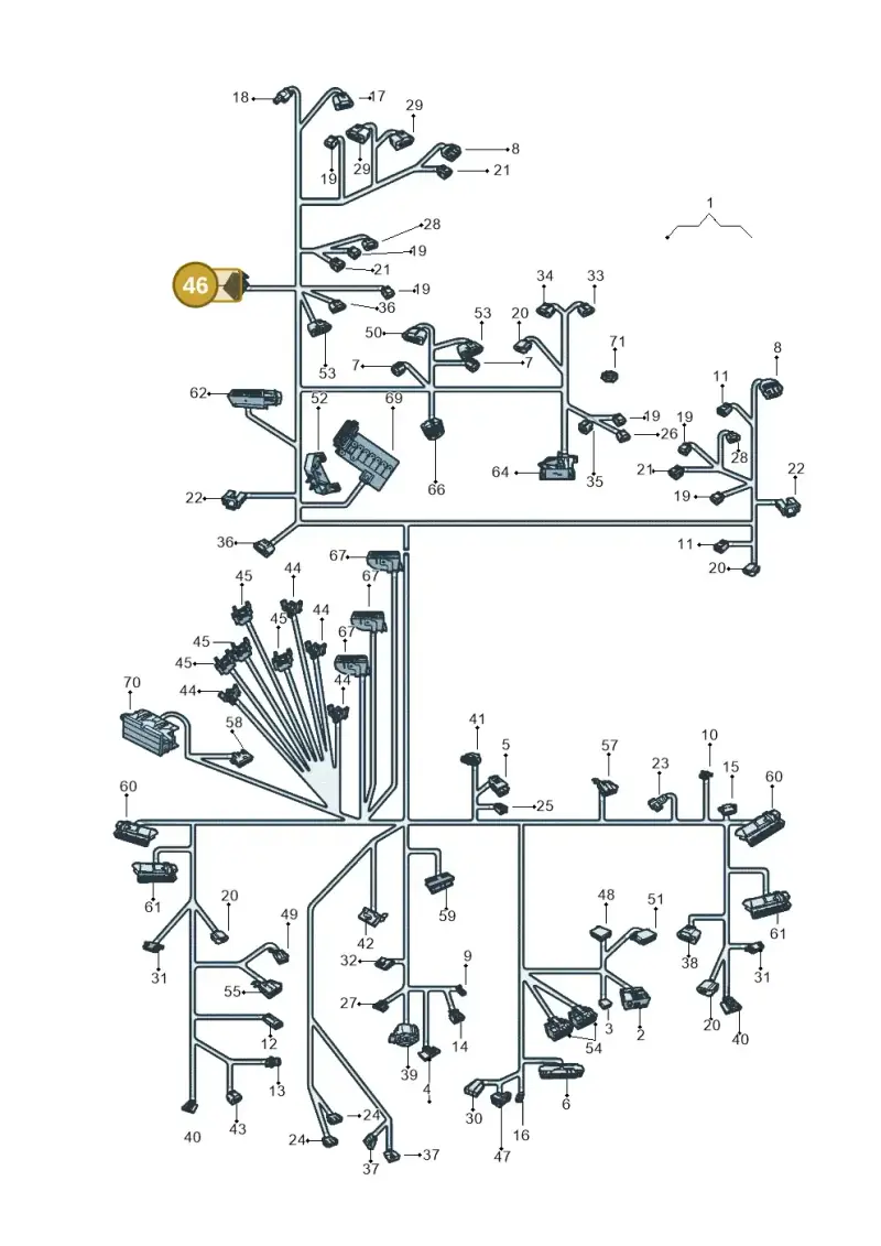 5J0973721 — Volkswagen Up! 1.0 TSI (2013-2017) diagram 559971800, position 46