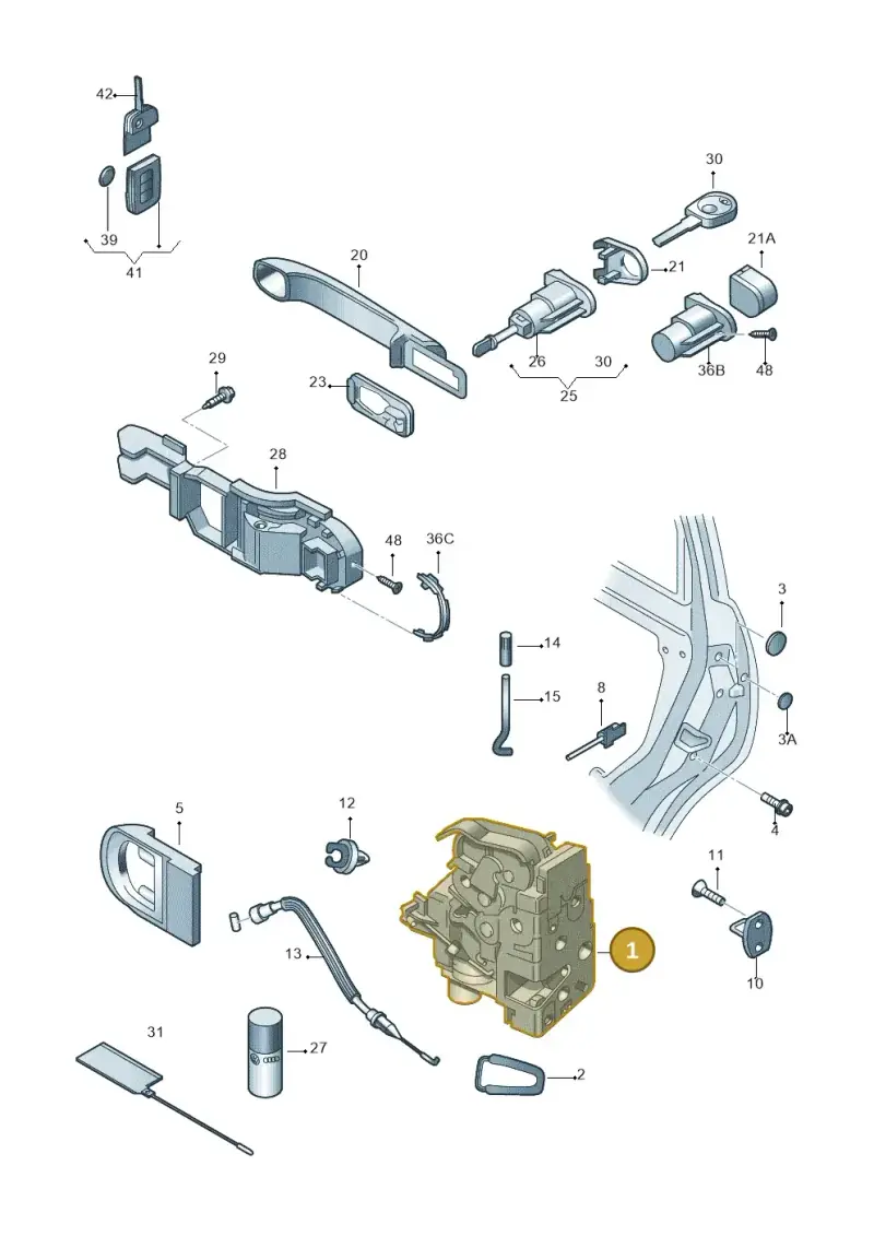 5J1837015 — Skoda Fabia Ambiente (2009-2013) diagram 608837000, position 1