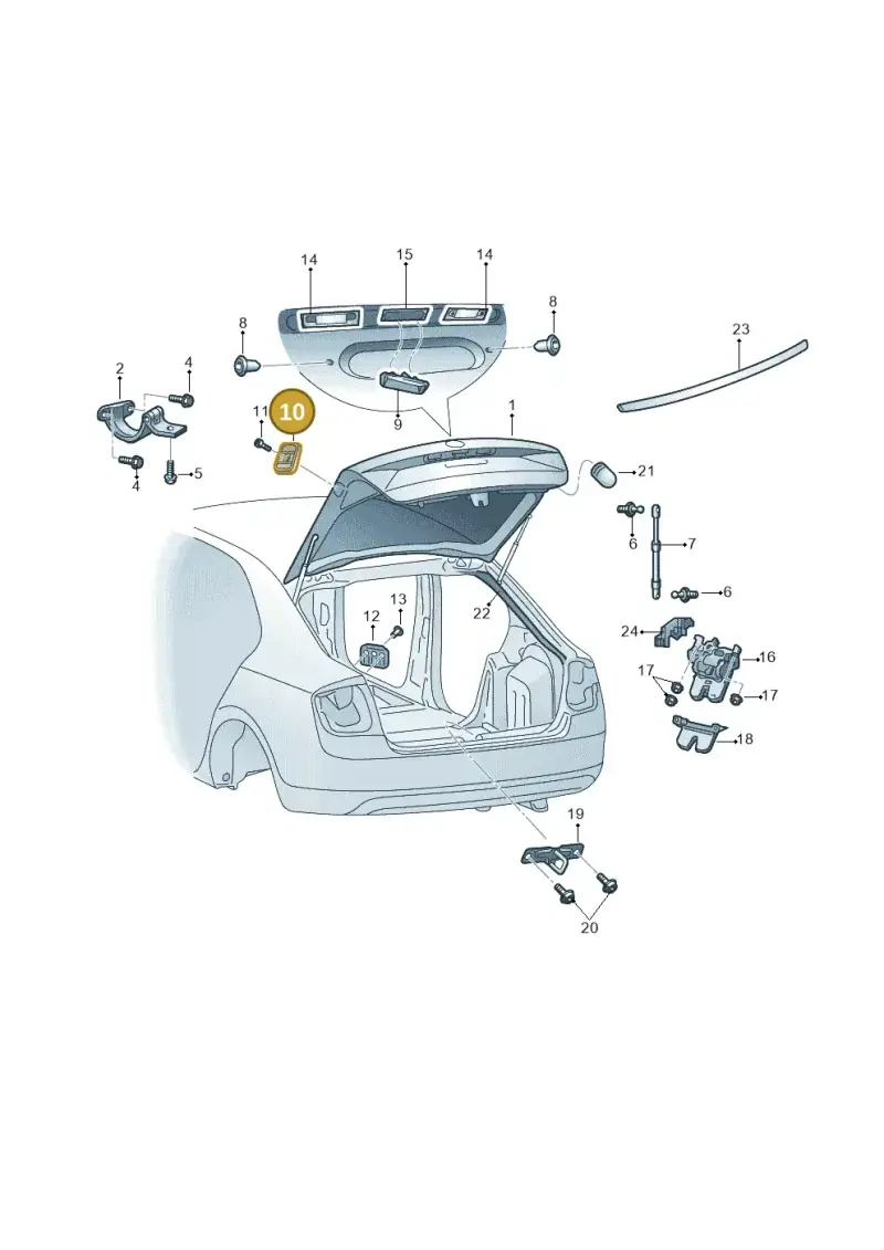 5JA827249C — Skoda Rapid (2012-2022) diagram 740827100, position 10
