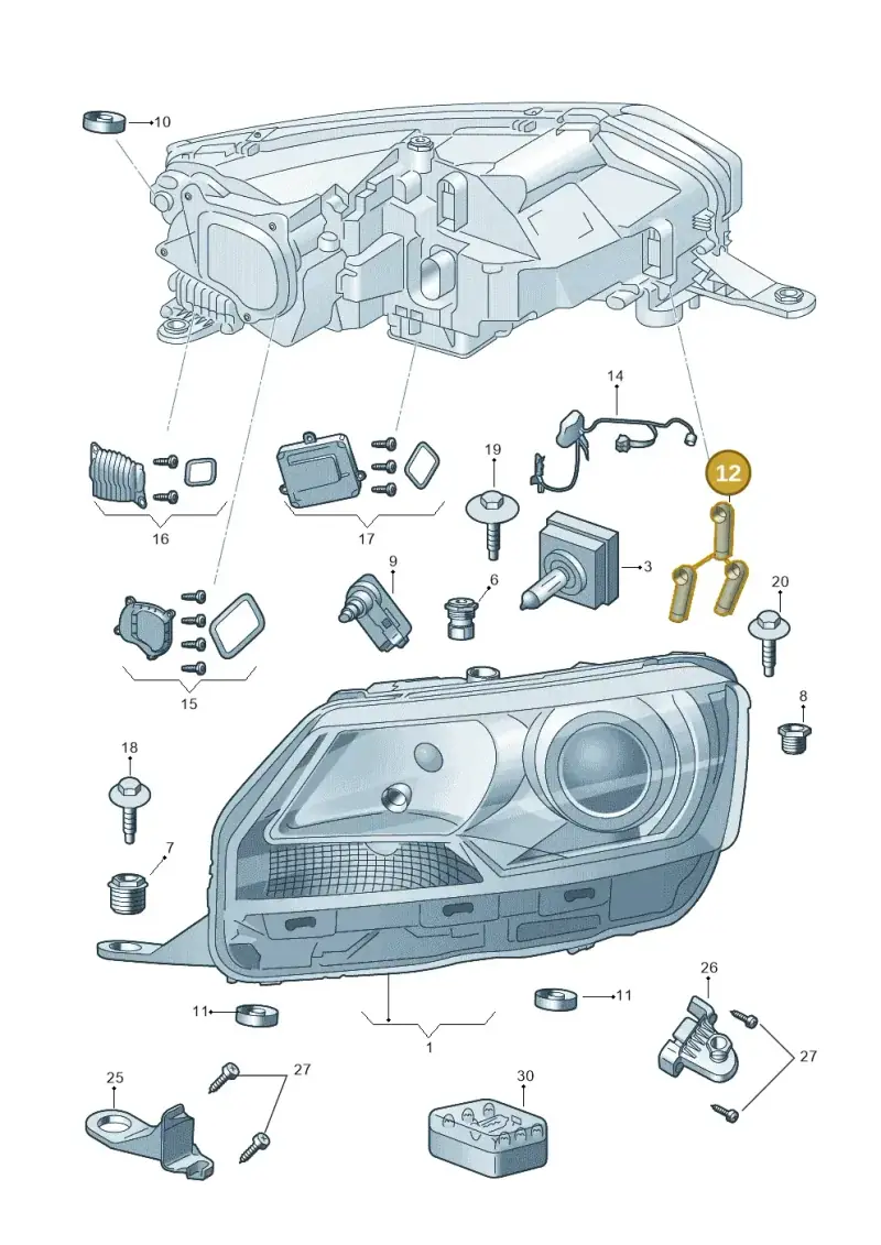 5JA941141 — Skoda Rapid (2012-2022) diagram 740941210, position 12