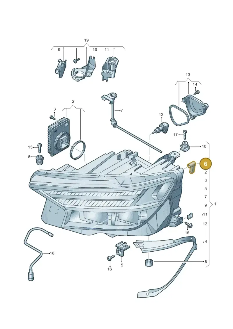 5JA941141 — Audi Q4 Sportback (2022-) diagram 89a941050, position 6