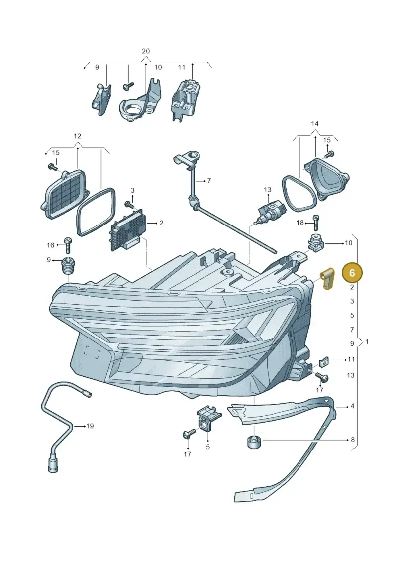 5JA941141 — Audi Q4 Sportback (2021-2025) diagram 89a941000, position 6