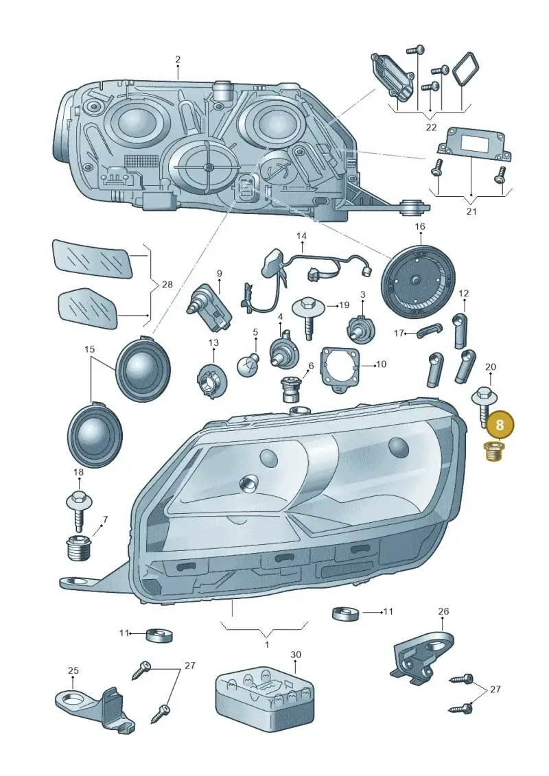 5JA941142 — Skoda Rapid (2012-2022) diagram 740941110, position 8