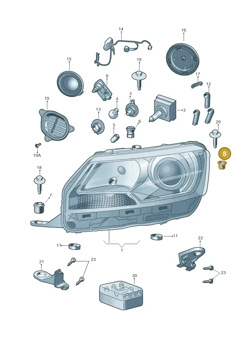 5JA941142 — Skoda Rapid (2012-2022) diagram 740941200, position 8