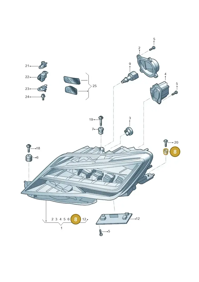 5JA941142 — SEAT Toledo (2015-2019) diagram 742941100, position 8