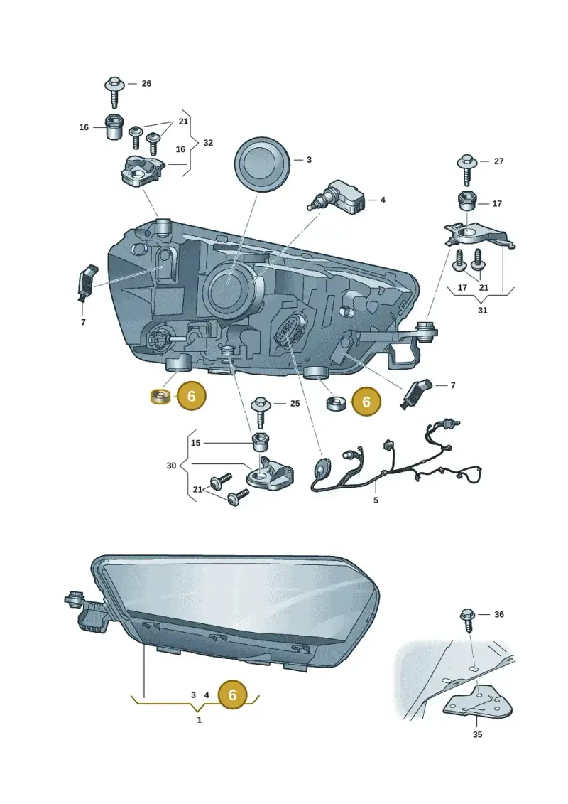 5JA941425 — Skoda Fabia (2021-) diagram 6vn941000, position 6