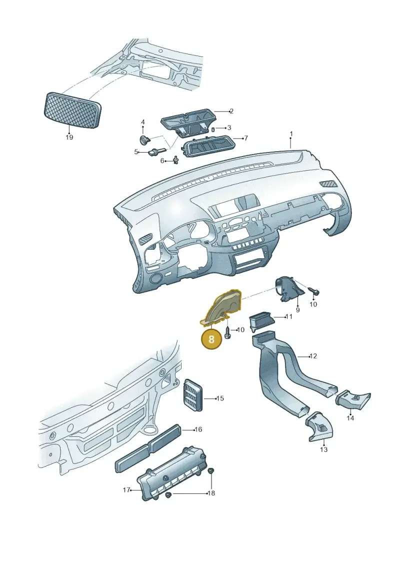 5JB819151A — Skoda Fabia (2014-2022) diagram 797819300, position 8