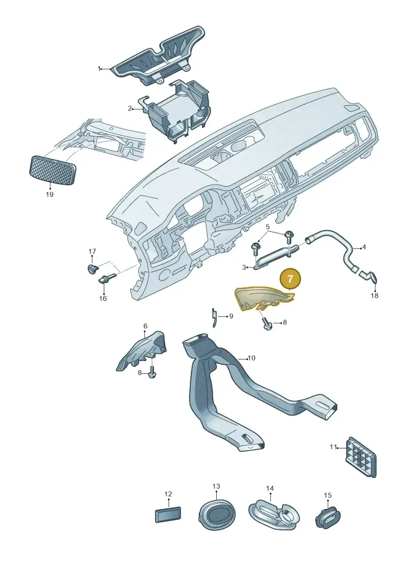 5JB819152 — Skoda Rapid (2012-2022) diagram 740819110, position 7