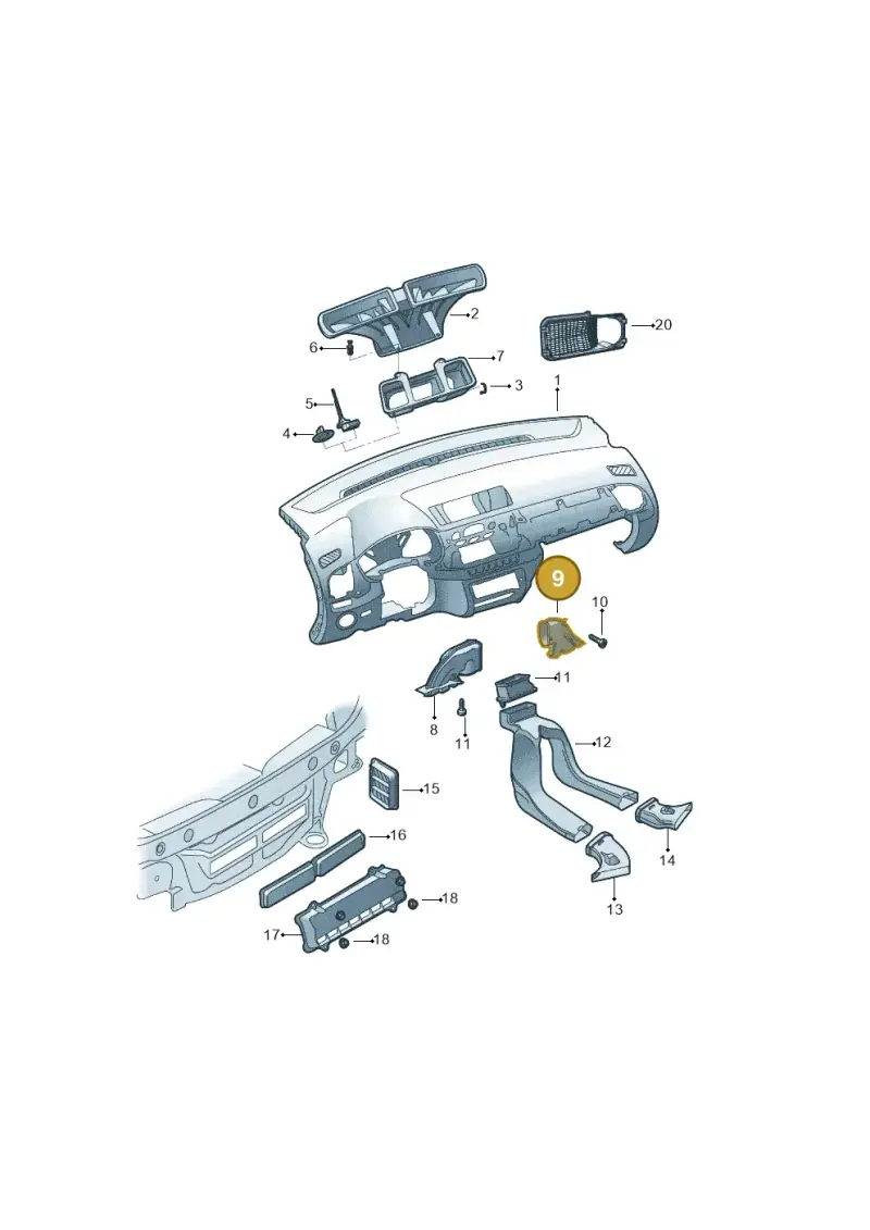5JB819152 — Skoda Fabia NF HB (2015-2018) diagram 864819300, position 9