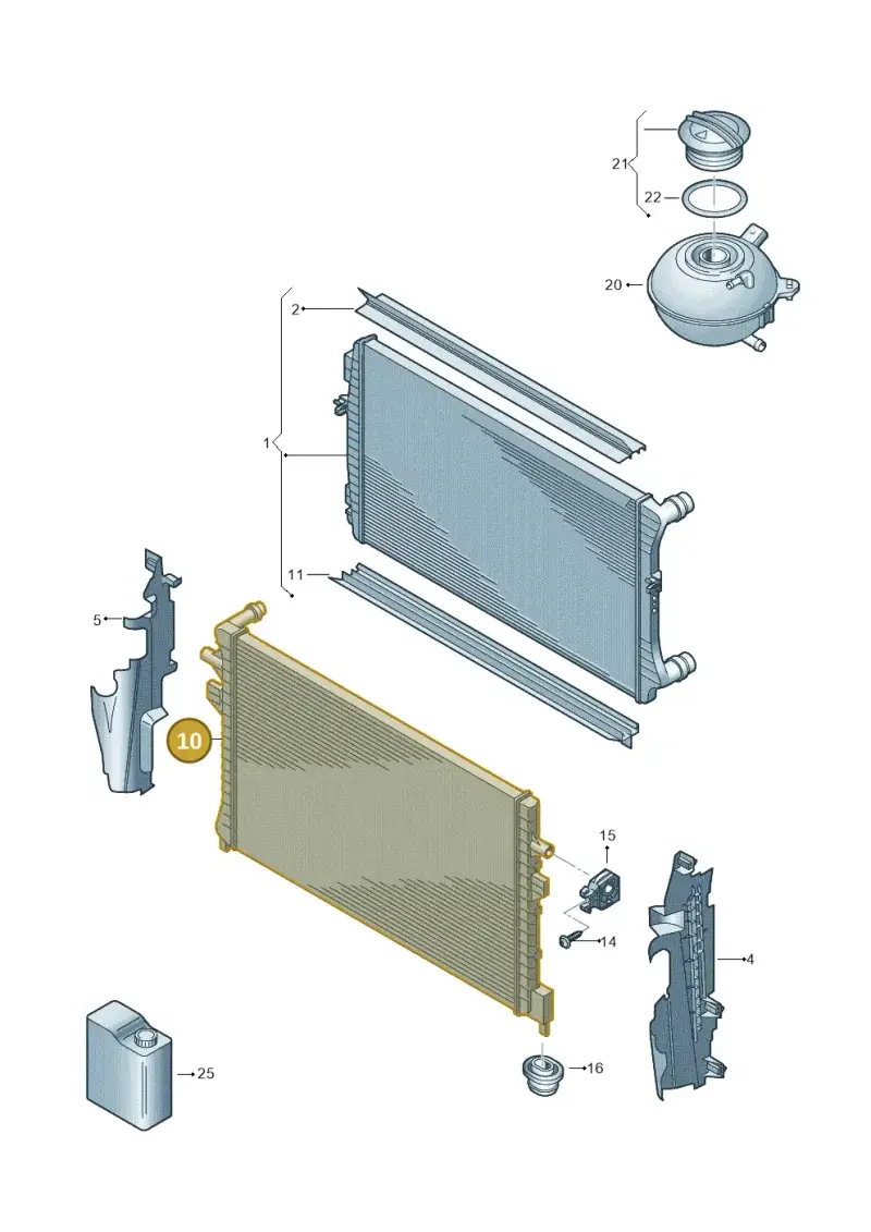 5K0121251S — Skoda Yeti (2013-2017) diagram 866121880, position 10