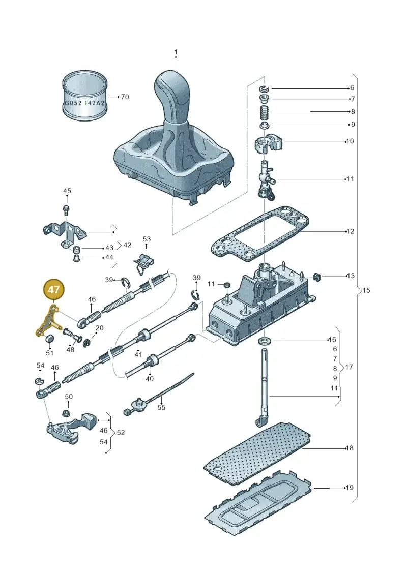 5K0711203A — Skoda Superb (2013-2015) diagram 632711300, position 47