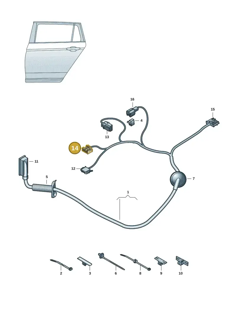 5K0972708 — Skoda Enyaq (2020-) diagram 10a972037, position 14