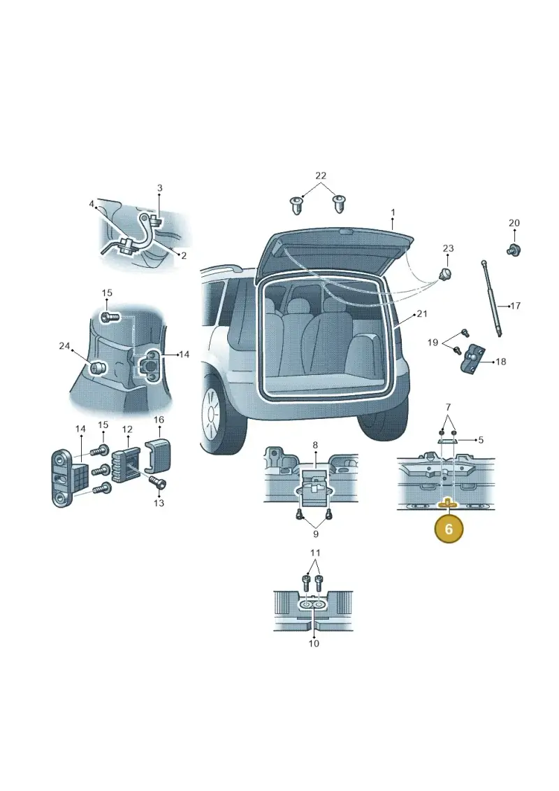 5L0827566B — Skoda Yeti (2013-2017) diagram 666827100, position 6