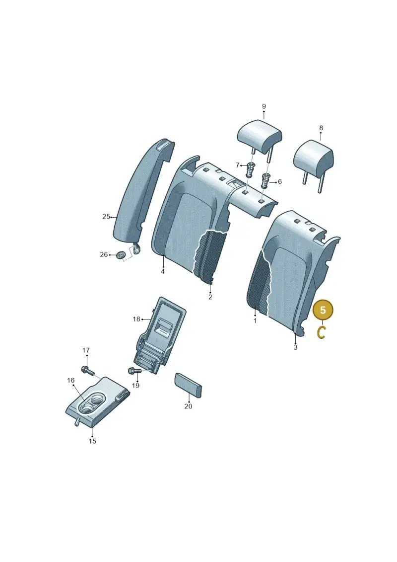 5L0881743 — Skoda Octavia (2019-2022) diagram 585885801, position 5