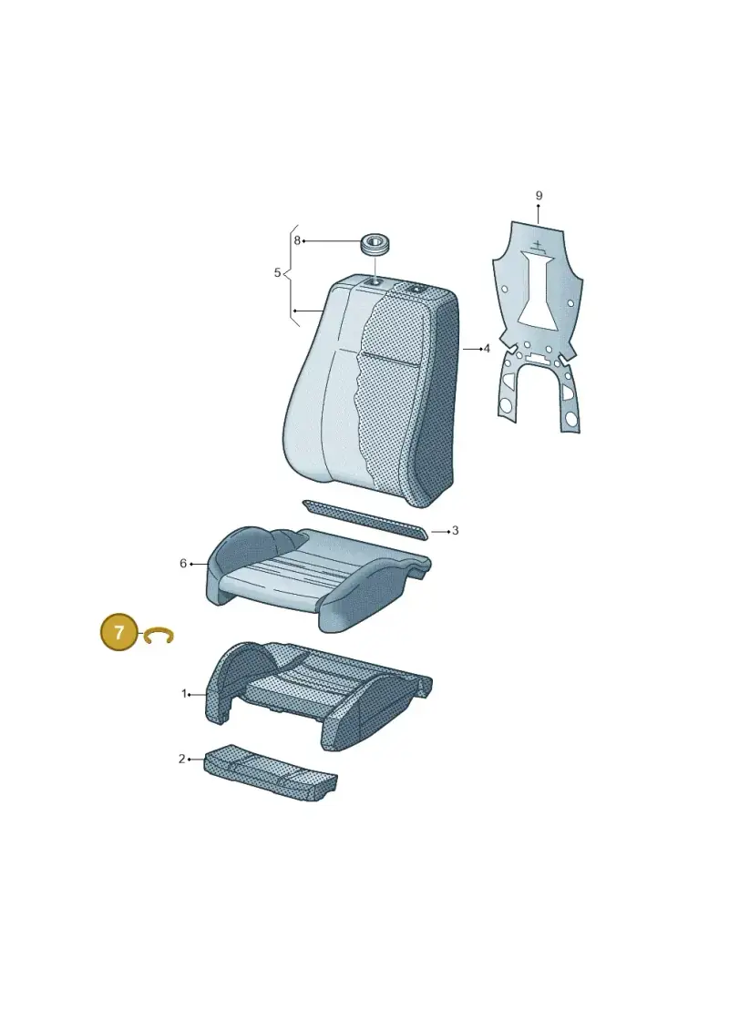 5L0881743 — Audi A3 Sportback (2019-2025) diagram 596881600, position 7