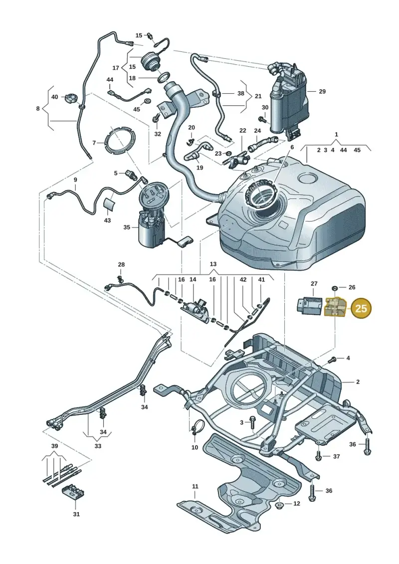 5N0201292B — Skoda Octavia (2019-2024) diagram 5h0201050, position 25