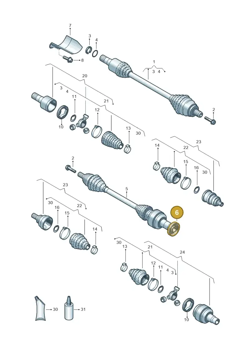 5N0407284D — Skoda Kodiaq (2018-2022) diagram 634407620, position 6