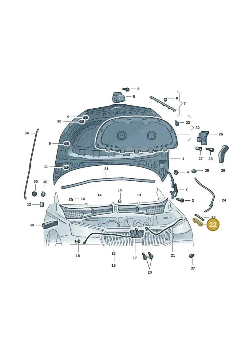 5N0823411A — Skoda Fabia (2021-) diagram 6vn823000, position 22