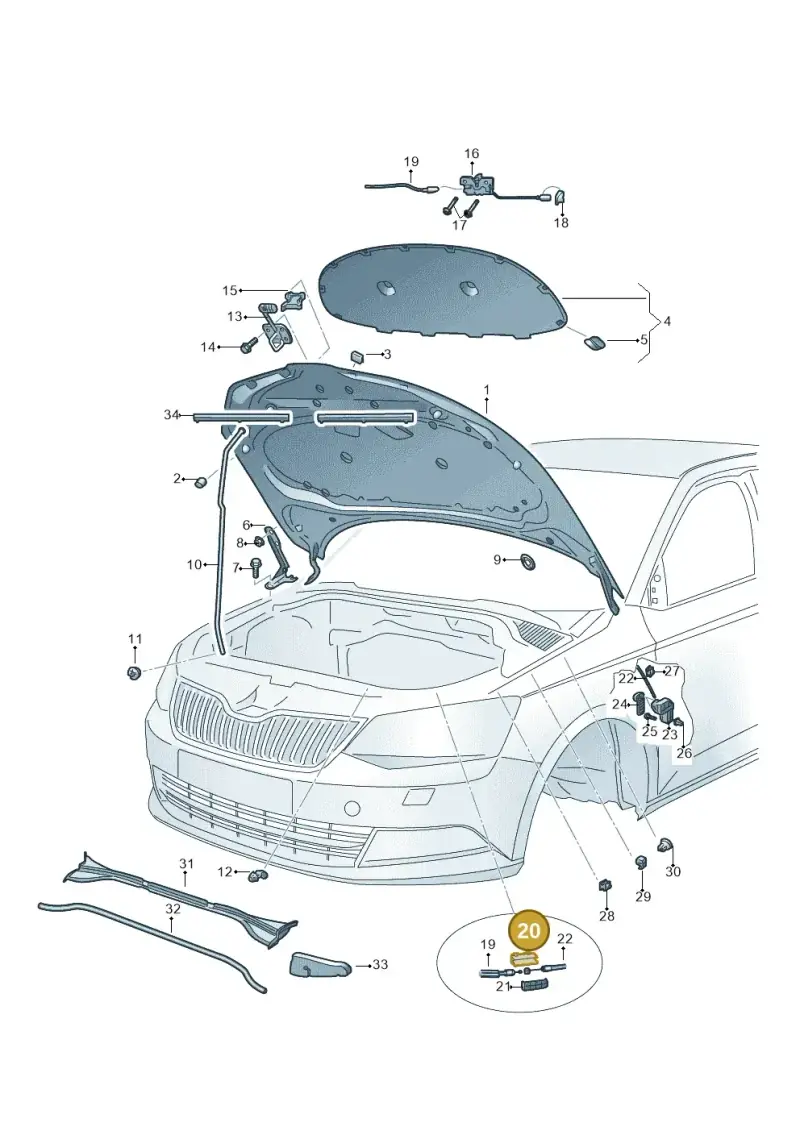 5N0823411A — Skoda Fabia (2014-2022) diagram 797823000, position 20