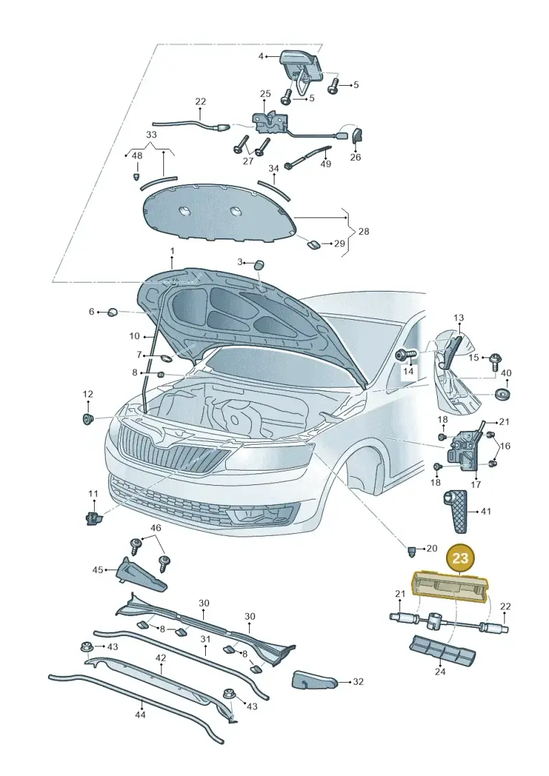 5N0823411A — Skoda Octavia (2017-2020) diagram 805823010, position 23