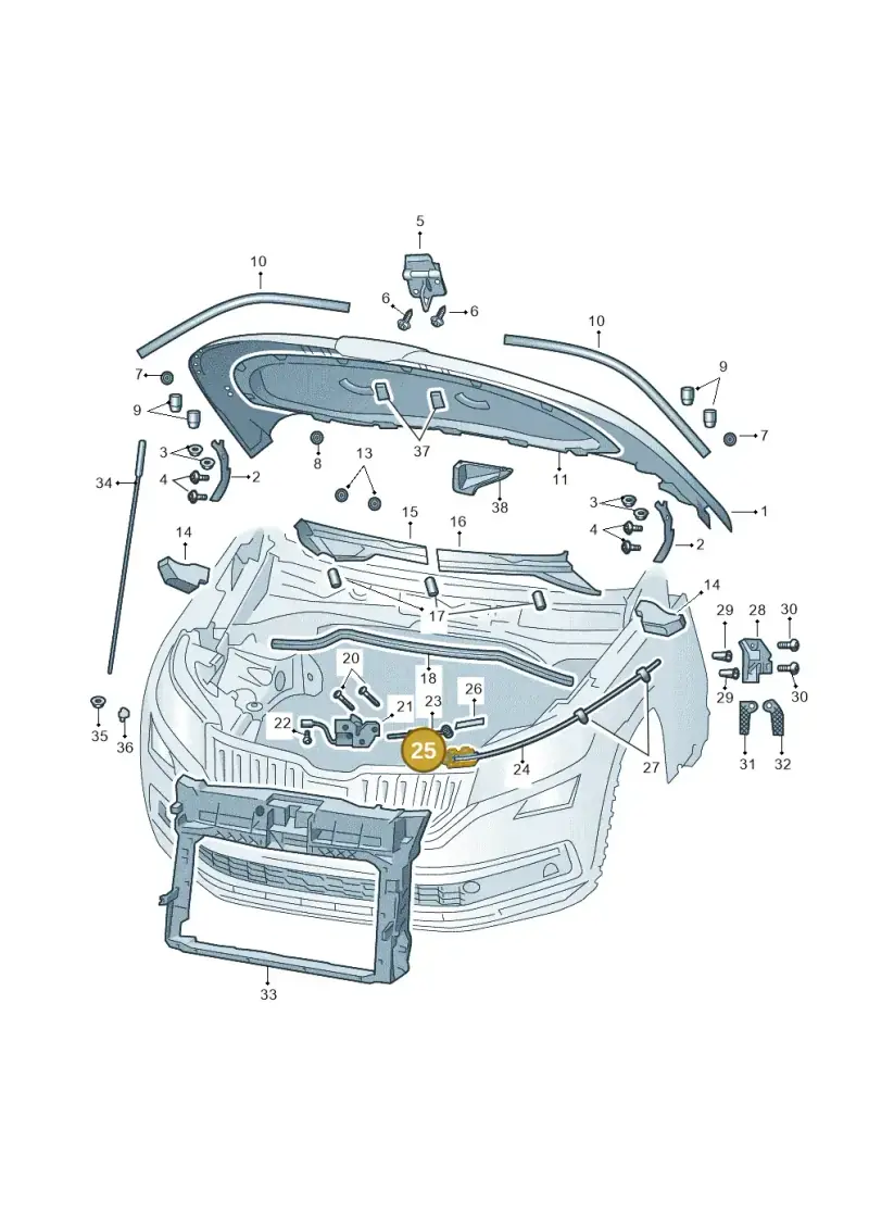5N0823411A — Skoda Karoq (2017-2022) diagram 834823000, position 25