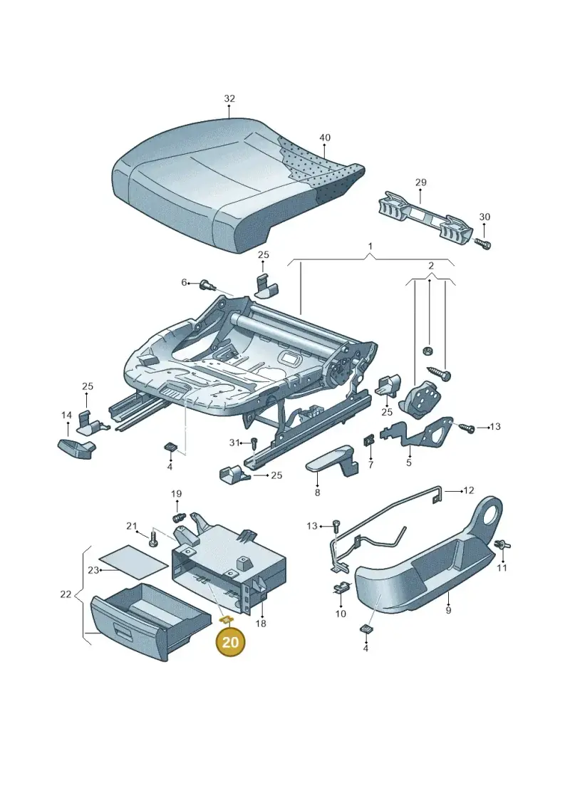 5N0881203 — Skoda Yeti (2013-2017) diagram 666881010, position 20