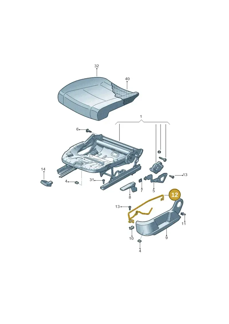 5N0881560 — Skoda Yeti (2013-2017) diagram 767881010, position 12