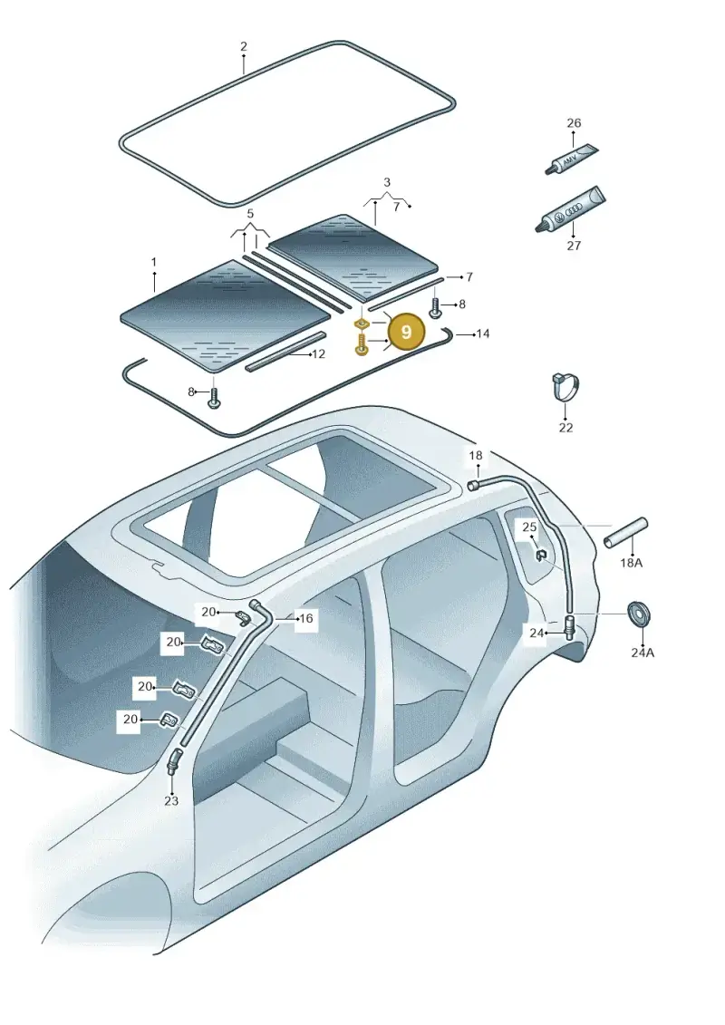 5N0898057 — Skoda Yeti (2013-2017) diagram 666877200, position 9