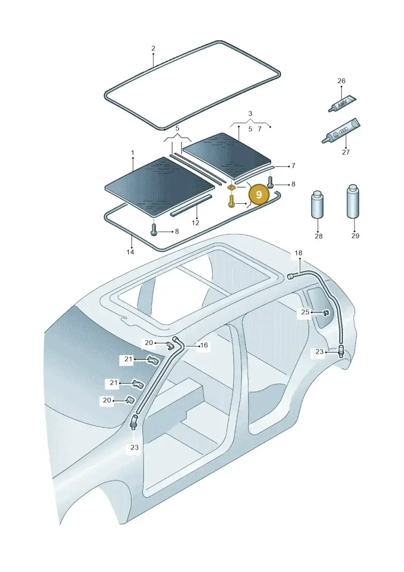 5N0898057 — Skoda Yeti (2013-2017) diagram 767877000, position 9
