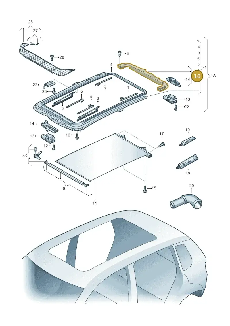 5N0898259A — Skoda Yeti (2013-2017) diagram 666877100, position 10