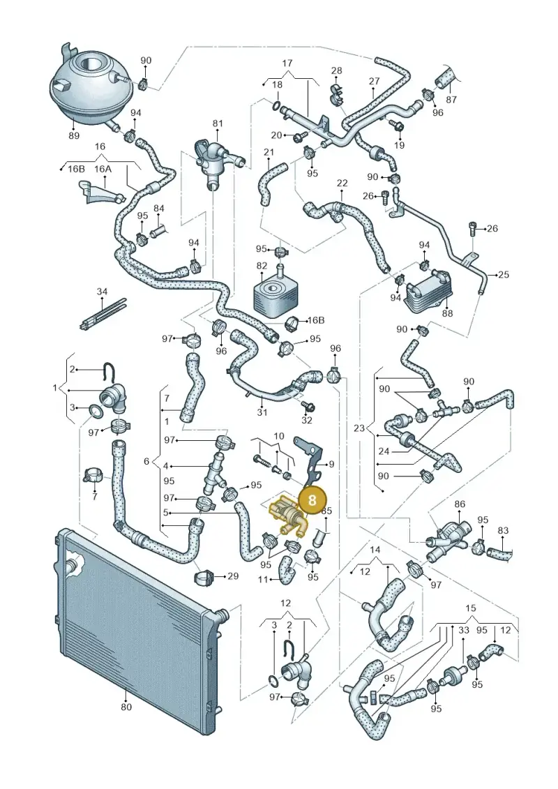 5N0965561 — Skoda Yeti (2013-2017) diagram 650121620, position 8