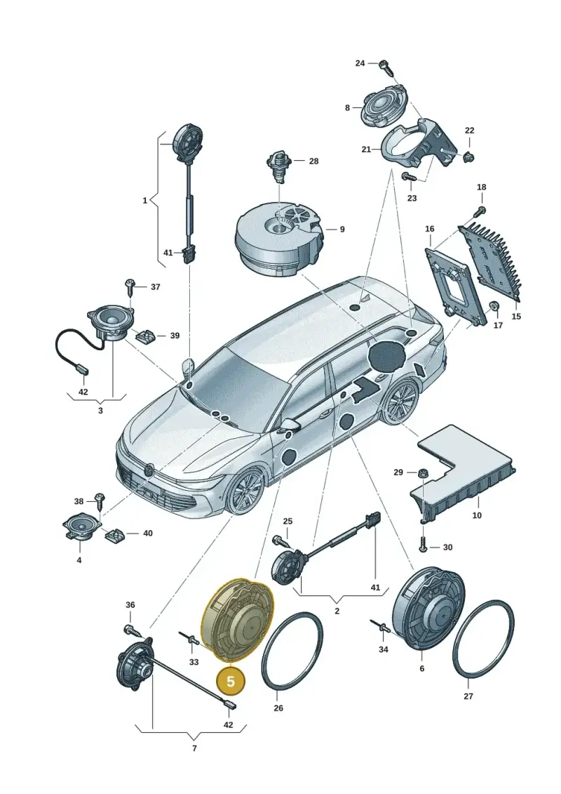 5NA035454A — Skoda Superb Combi (2023-) diagram 3j0035350, position 5