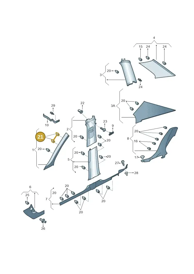 5NA867276A — Skoda Octavia (2019-2024) diagram 585867065, position 21