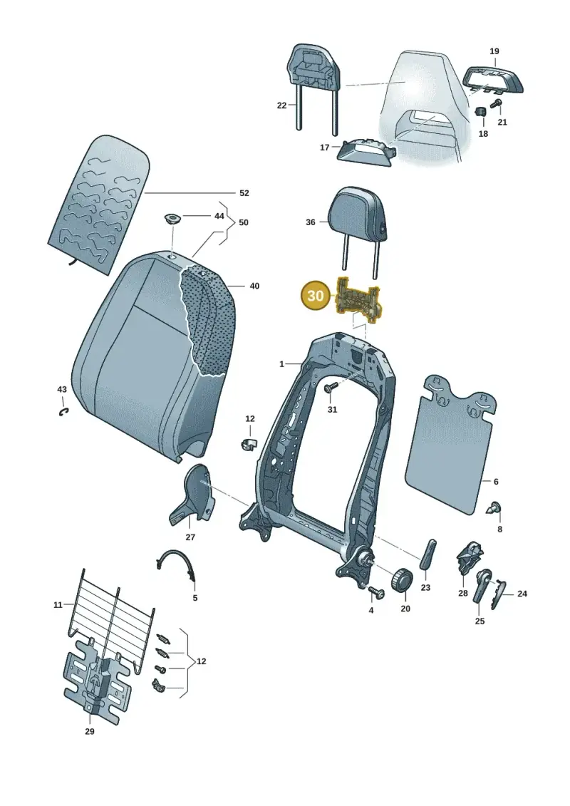 5NA881920A — Skoda Fabia (2021-) diagram 6vn881050, position 30