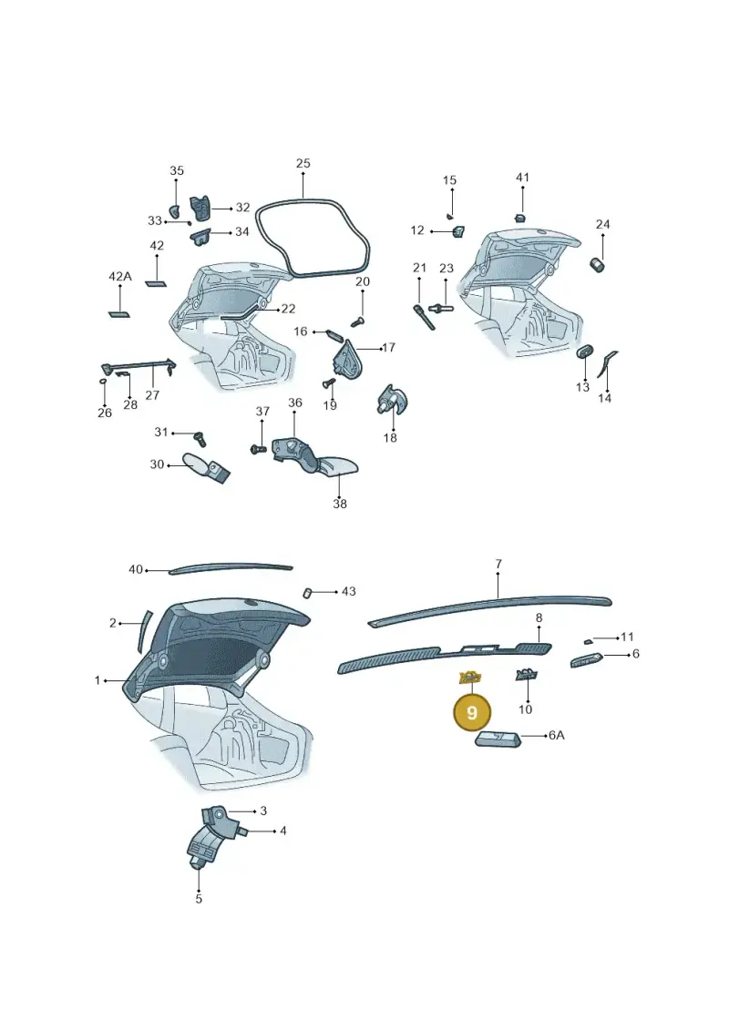 5ND827566B — Skoda Superb Ambition (2009-2015) diagram 671827100, position 9