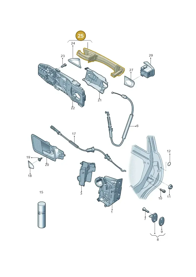 5ND837205CGRU — Skoda Rapid Spaceback (2014-2022) diagram 756839000, position 25