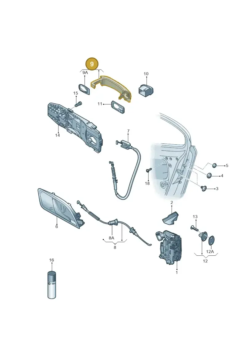 5ND837205CGRU — Skoda Yeti (2013-2017) diagram 767839000, position 9