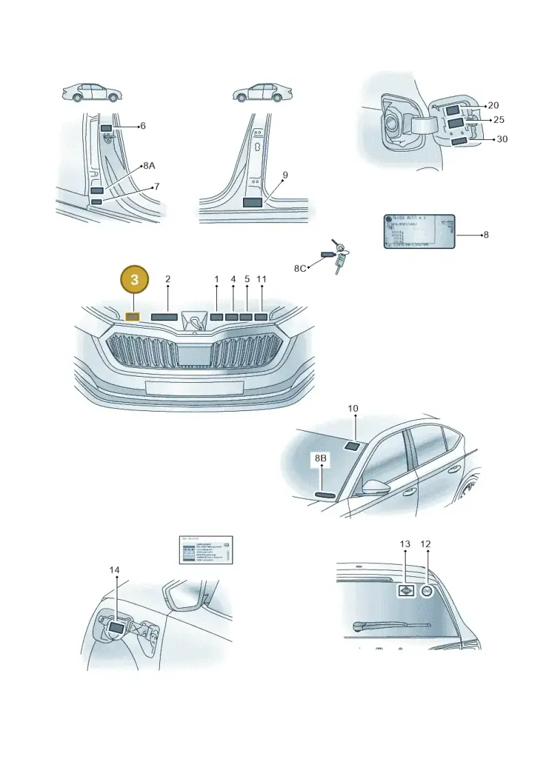 5Q0010014C — Skoda Octavia (2019-2024) diagram 585010000, position 3