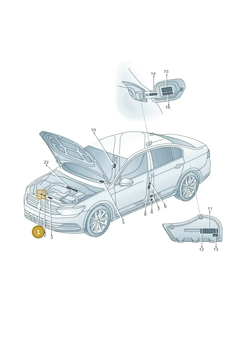 5Q0010851M — Skoda Superb Combi (2015-2024) diagram 851010000, position 1