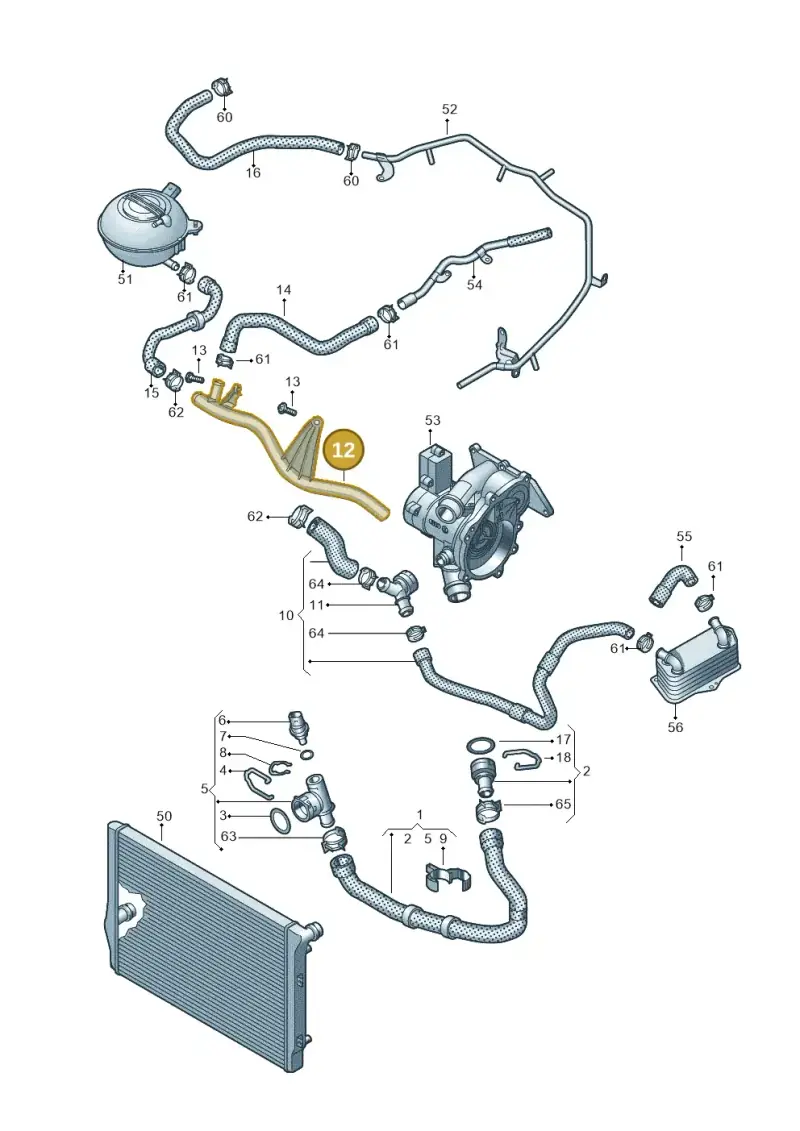 5Q0121070AB — Skoda Superb Combi (2015-2024) diagram 850121320, position 12