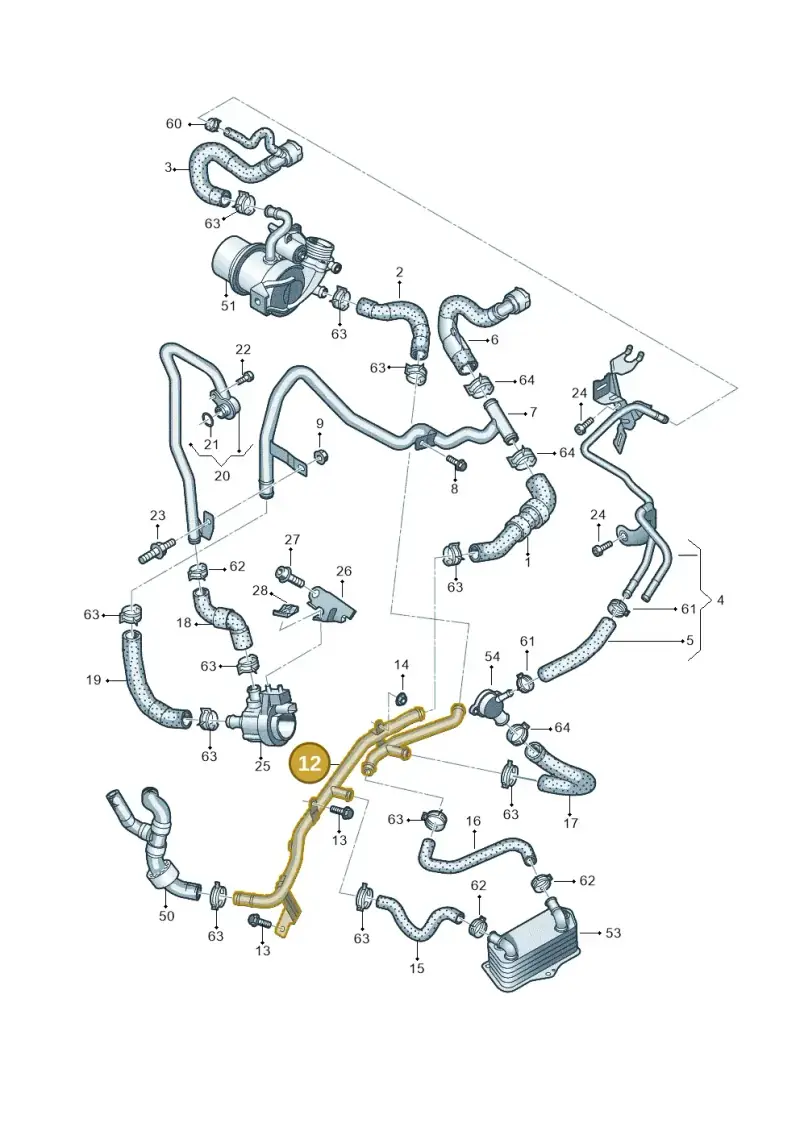 5Q0121070AG — Skoda Octavia (2017-2020) diagram 745121590, position 12