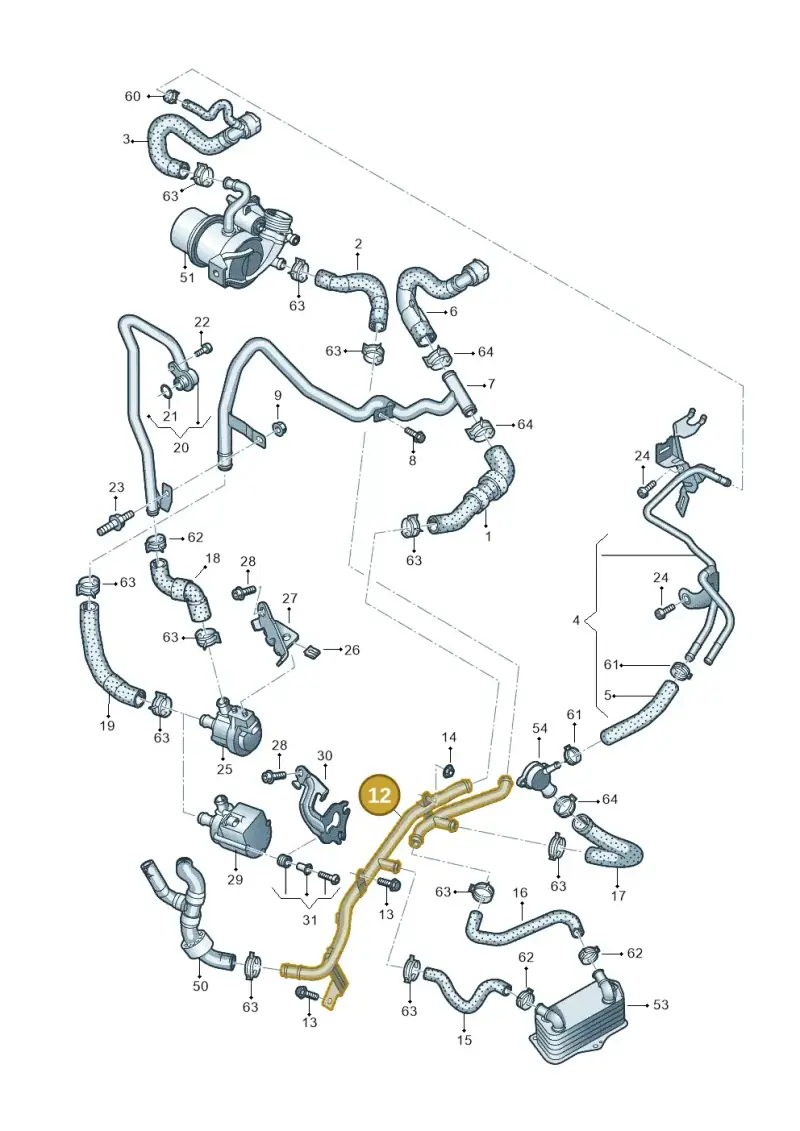 5Q0121070AG — Skoda Karoq (2017-2022) diagram 793121370, position 12