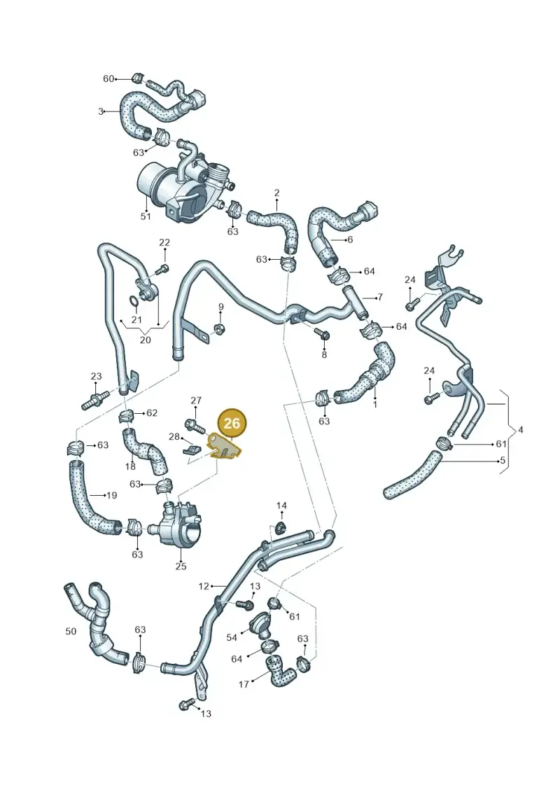 5Q0121093AH — Skoda Kamiq (2019-) diagram 891121150, position 26