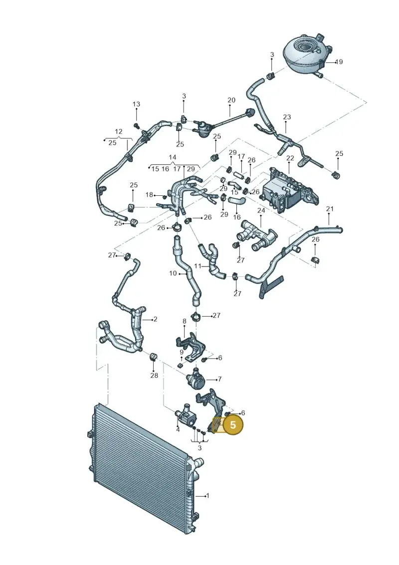 5Q0121093CH — Skoda Kodiaq (2024-) diagram 833121029, position 5