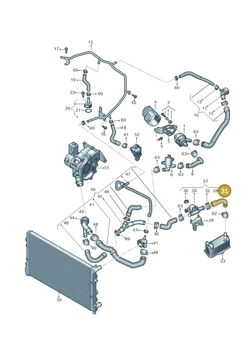 5Q0121096 — Skoda Octavia (2017-2020) diagram 763121710, position 31
